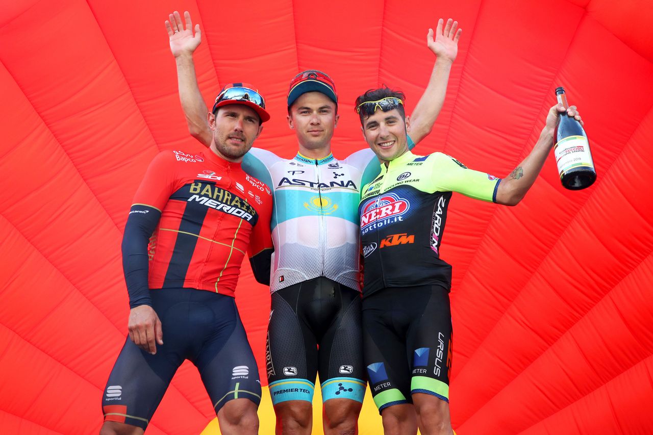 Lutsenko, Colbrelli, Velasco