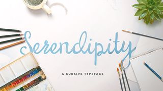 Free script fonts: Sample of Serendipity typeface