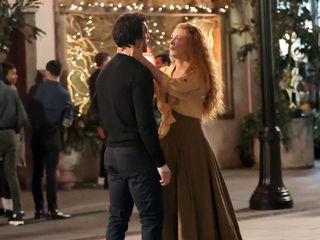 Blake Lively and Justin Baldoni filming on set for 'It Ends With Us'