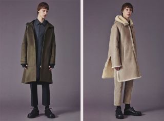 Heavy coats and parkas came fit for bitter winters, and were imagined in chalky greys, yellows and mossy tones.