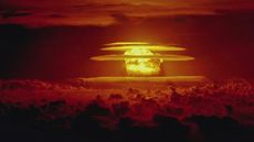 The Castle Bravo nuclear detonation is seen here.
