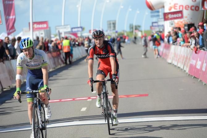 Matt Goss (Orica-GreenEdge) had a nasty fall in the final kilometers of today's stage