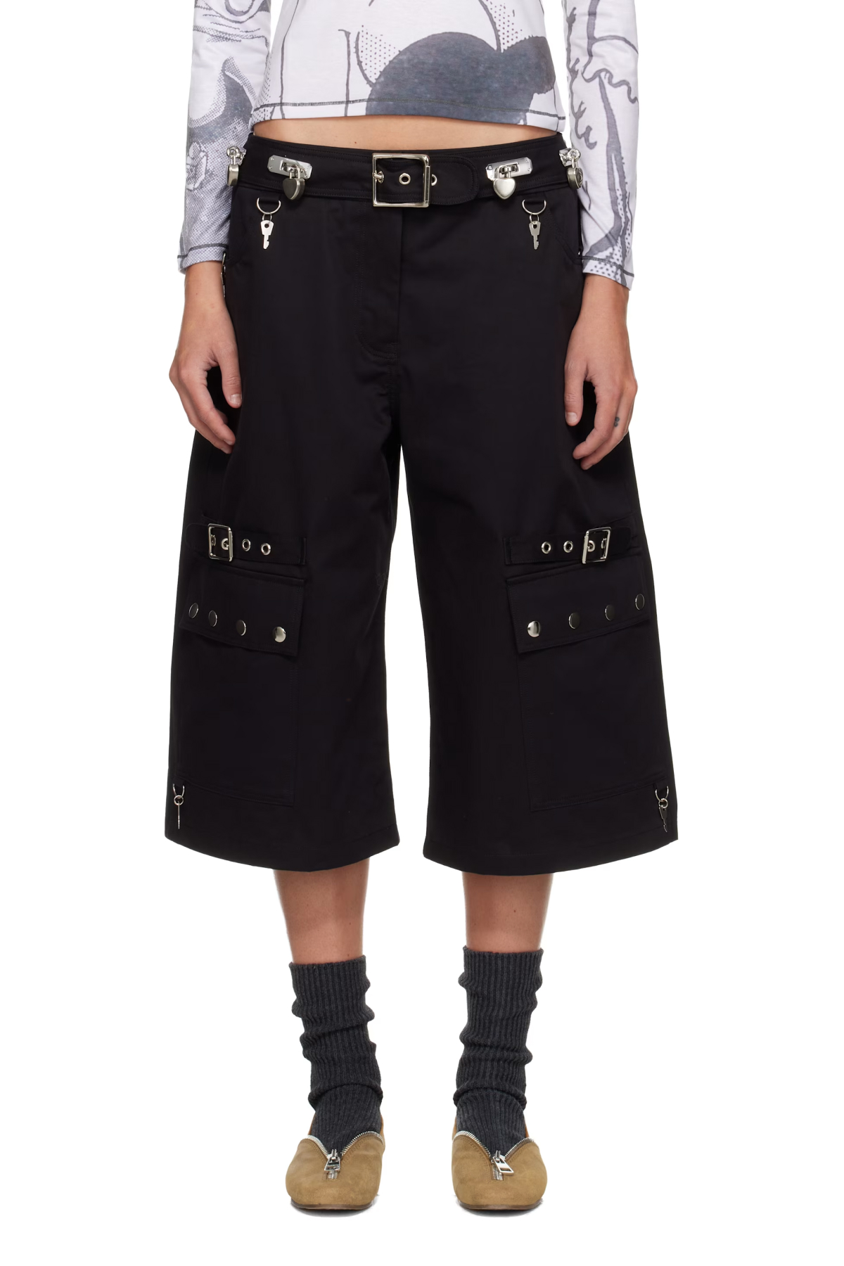 Chopova Lowena, Black Thunderhull Shorts