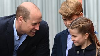 Prince William with George and Charlotte