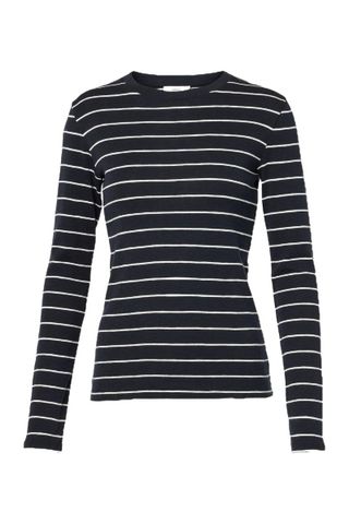 Striped Cotton-Blend Top