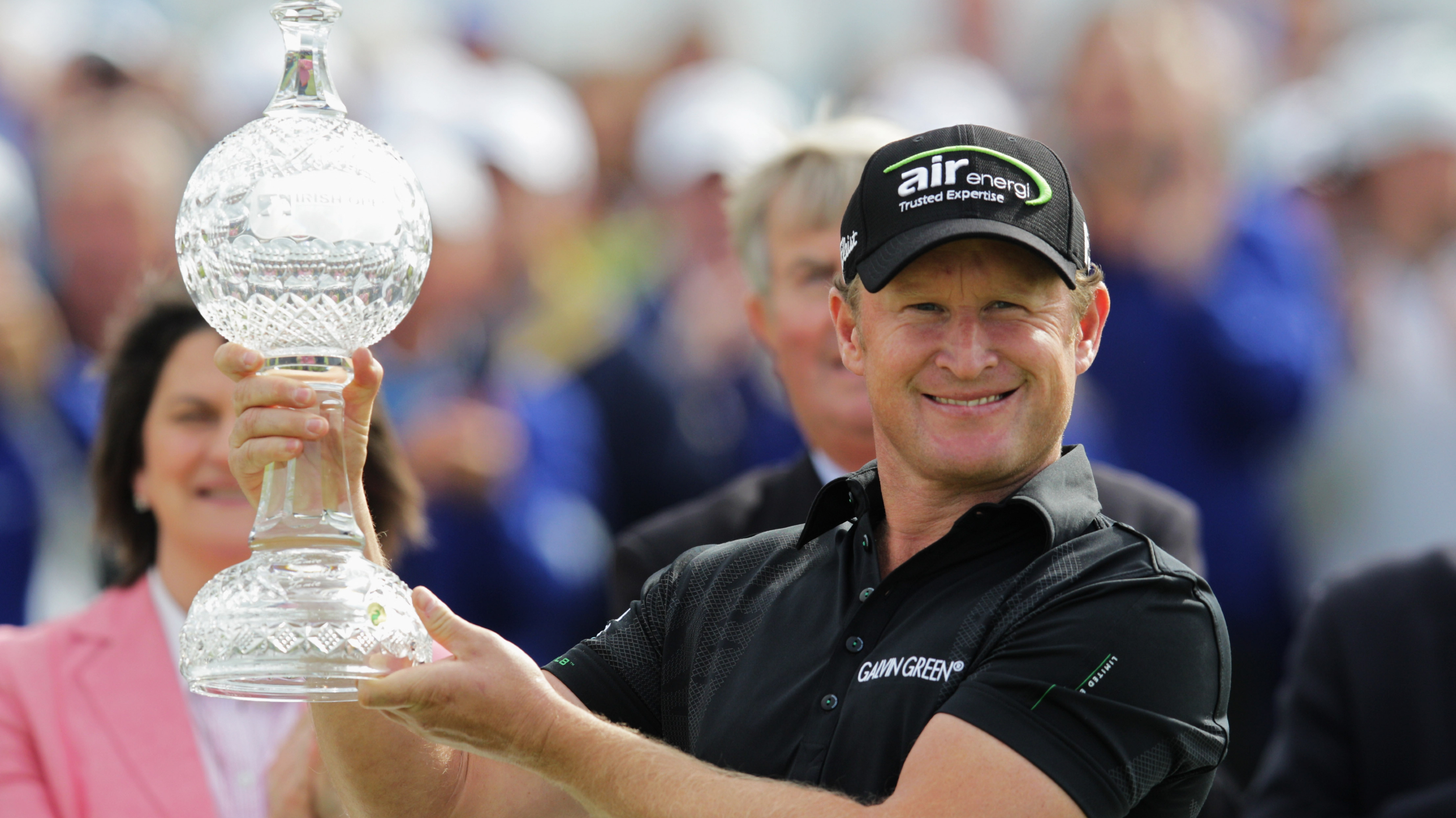 Jamie Donaldson with the Irish Open trophy