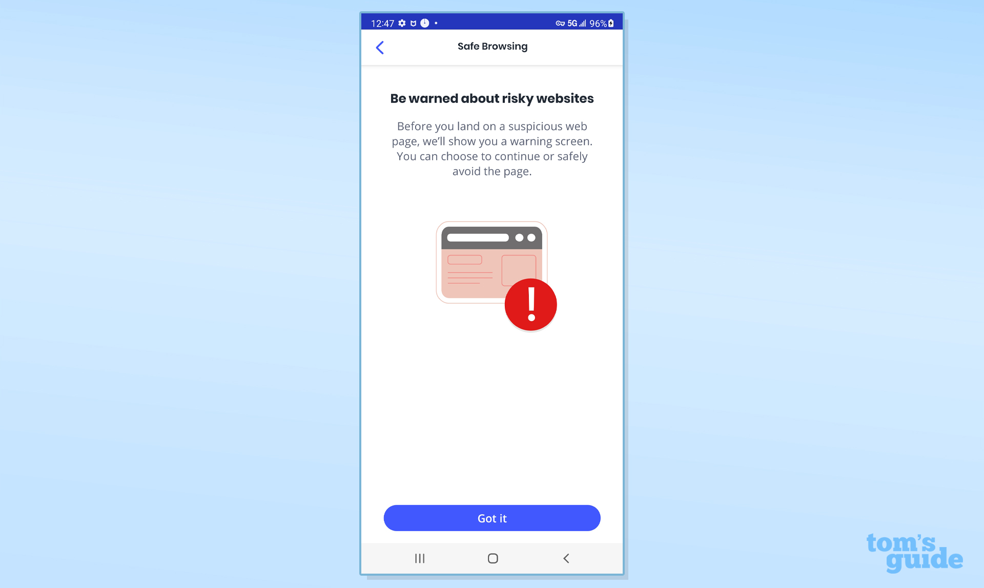 Mcafee Security Denied to Use Camera Continues to Flash on My Tablet