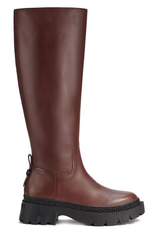 COACH Julietta Leather Knee-High Lug-Sole Boots