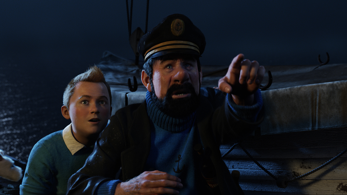 A still from the film The Adventures of Tintin