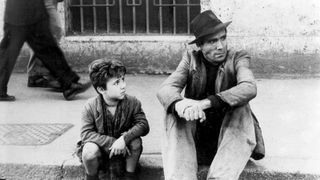 Enzo Staiola and Lamberto Maggiorani in Bicycle Thieves