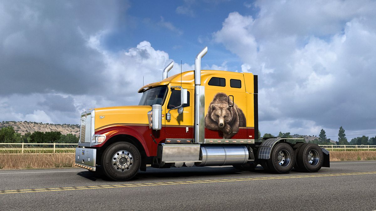 Go to American Truck Simulator's Montana early, get a sick airbrushed bear