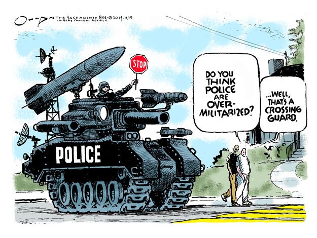 Editorial cartoon U.S. Ferguson police