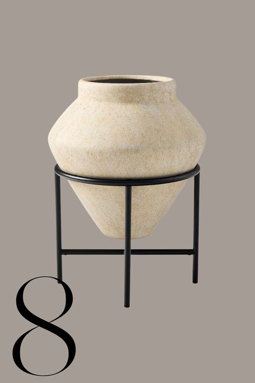 Geometric Urn Planter with Stand