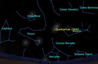 Monday, January 4, midnight to dawn. The Quadrantid meteor shower, one of the most reliable in the year, peaks 3 a.m. on January 4, so the best times to observe will be between midnight and dawn on the morning of the 4th. Look for Comet Catalina in close to Arcturus in Boötes.