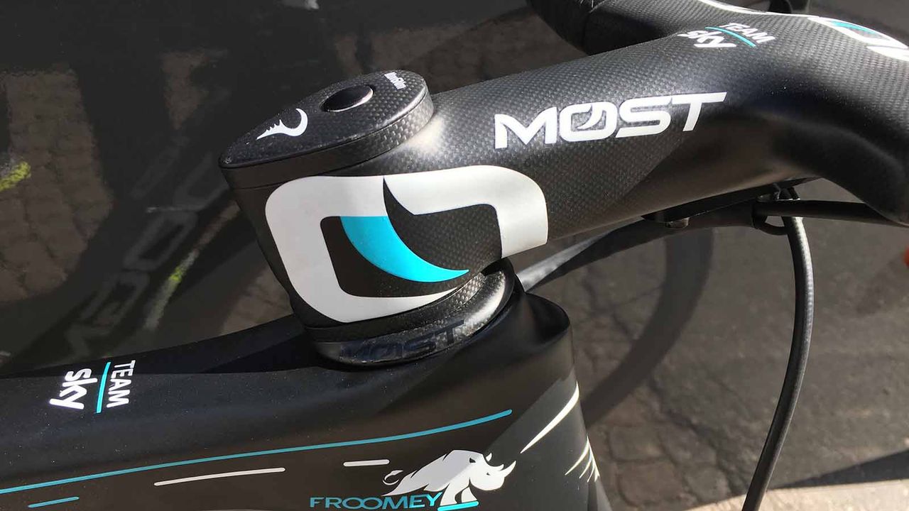 Froome has lowered his handlebars for the 2018 season