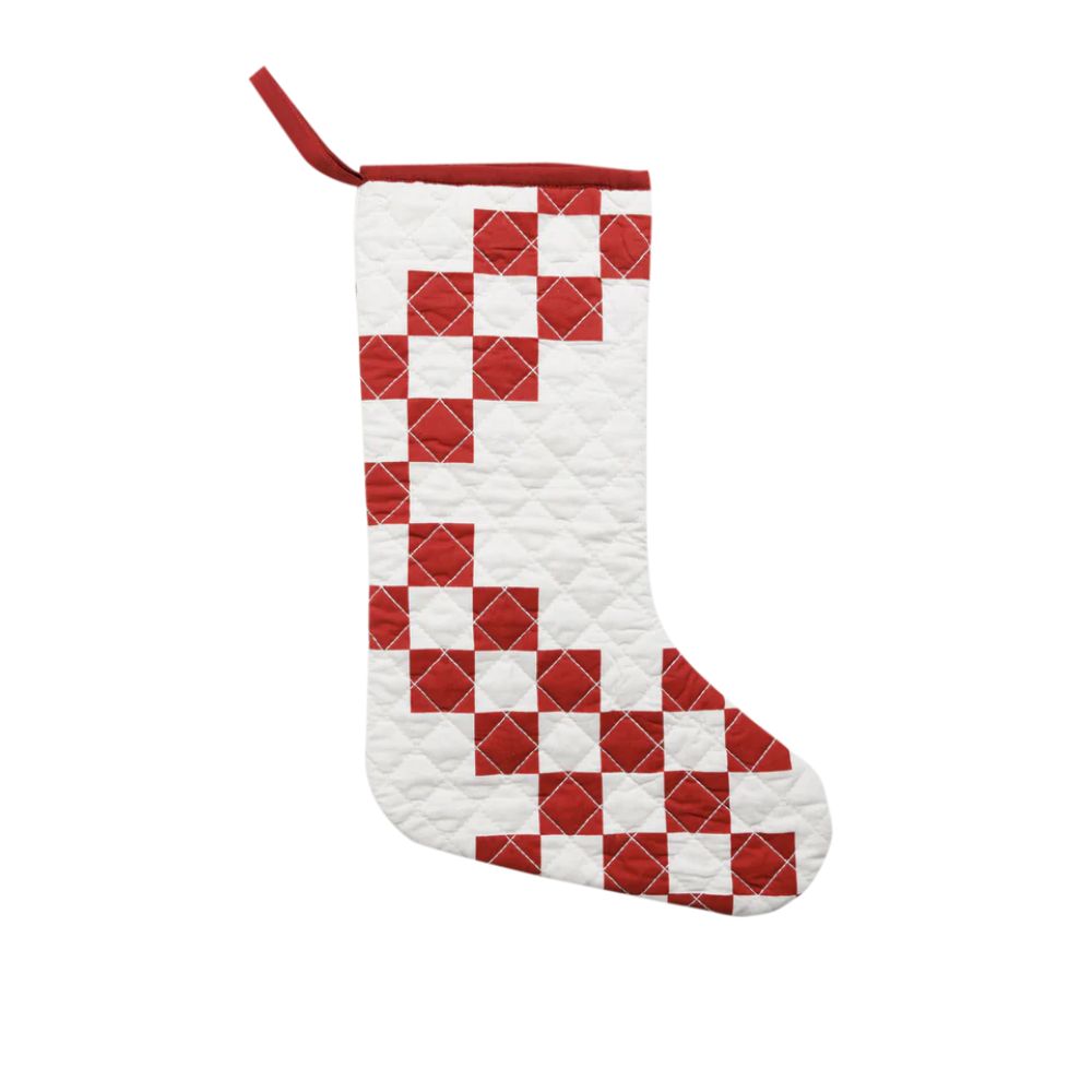 Diamond Quilted Christmas Stocking