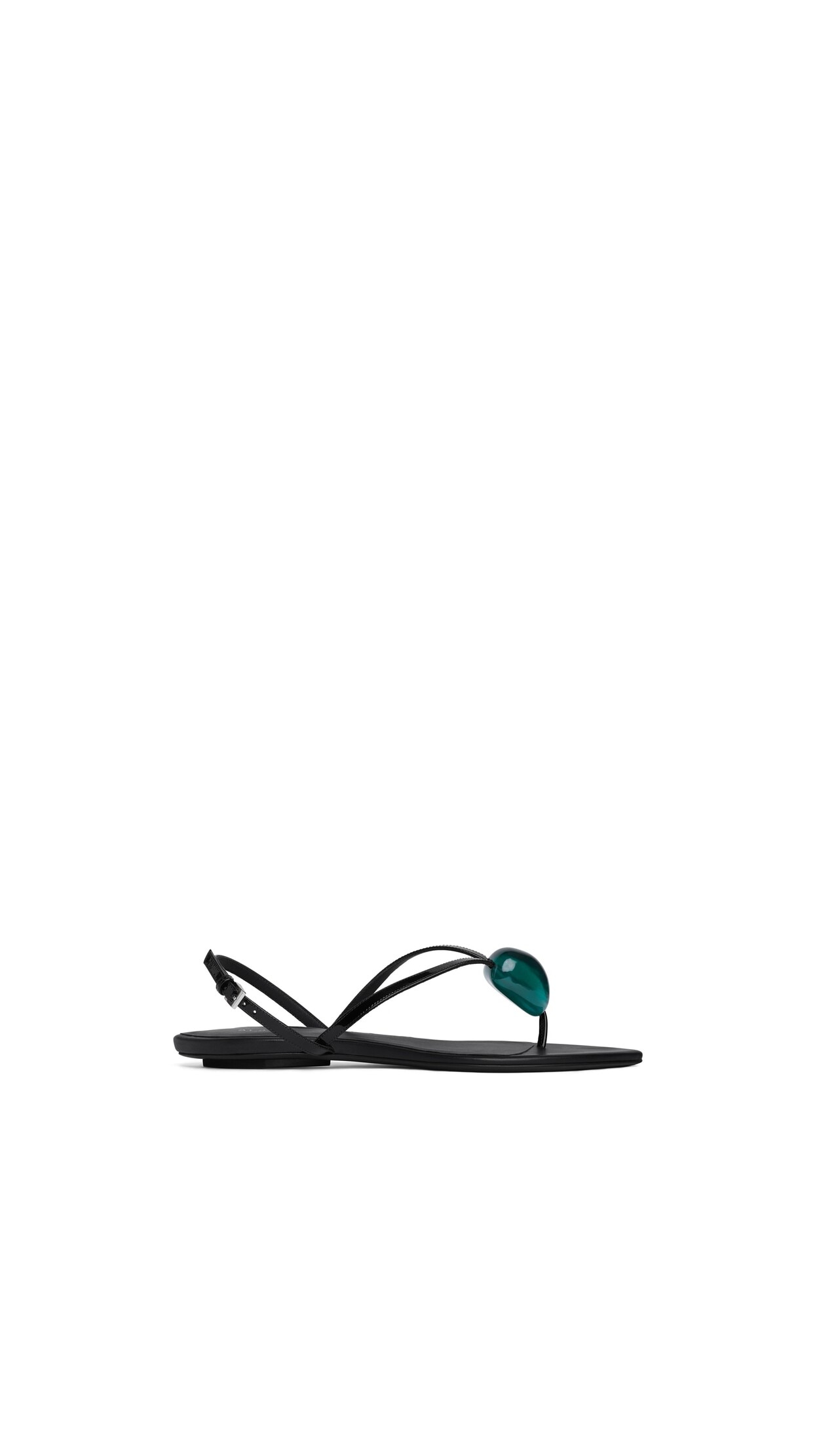 Flat Jewel Sandals in Patent Leather-12 (us)