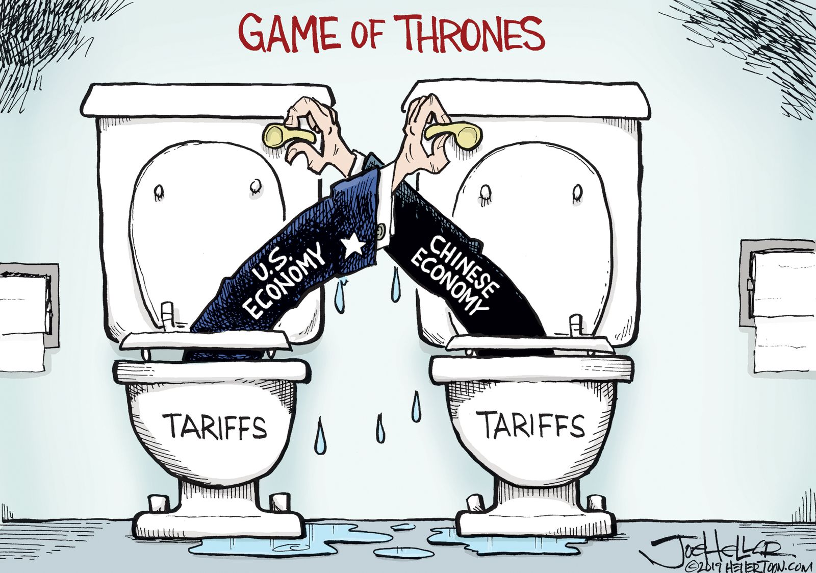 Political Cartoon World China and U.S. Tariffs | The Week