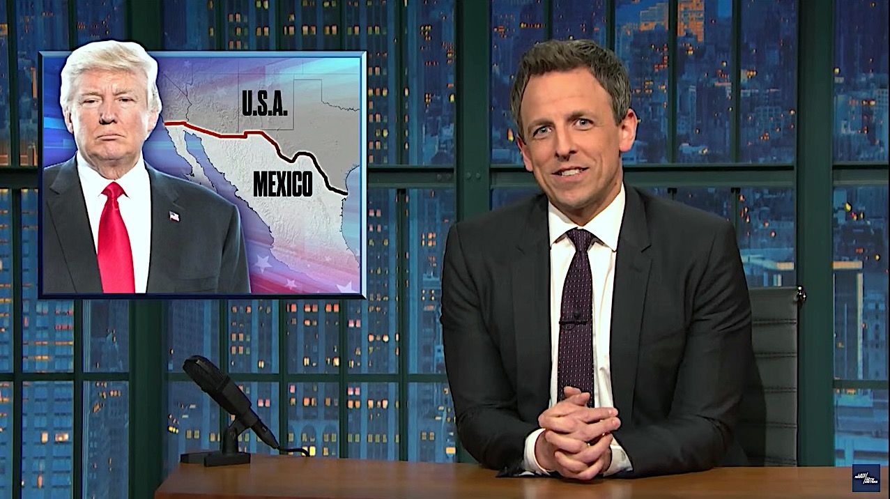 Seth Meyers has some questions about the Trump border wall