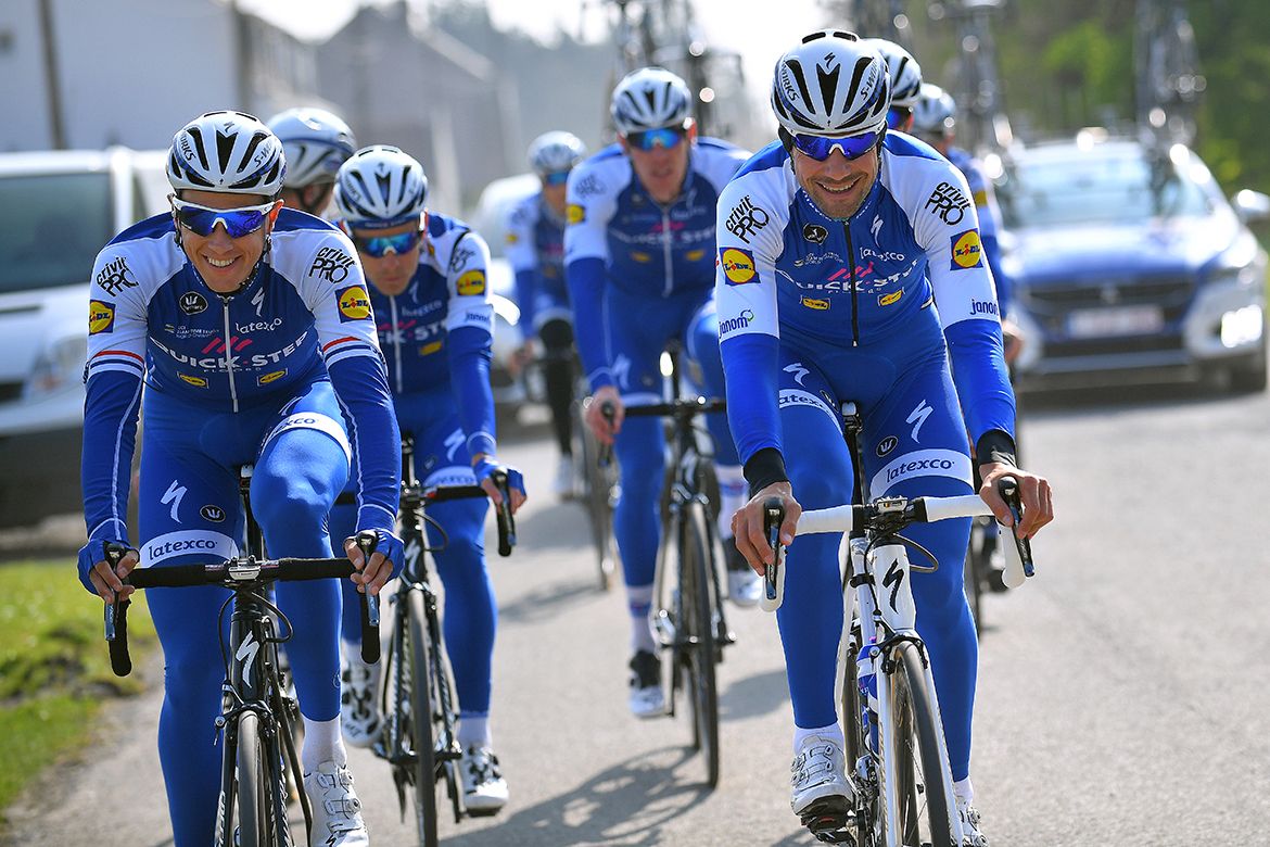 Niki Terpstra and Tom Boonen have a laugh