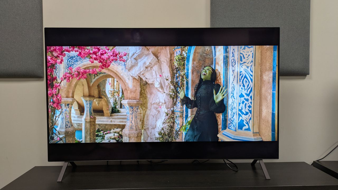 LG B5 OLED TV with Elphaba on screen