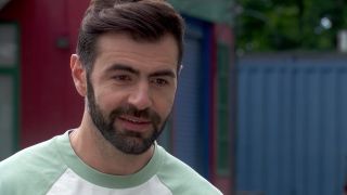 Sylver McQueen gets ready to pack his bags in Hollyoaks.