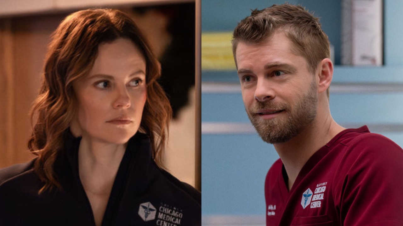 Sarah Ramos as Lenox in Chicago Med 11x08 and Luke Mitchell as Ripley in Chicago Med 11x10