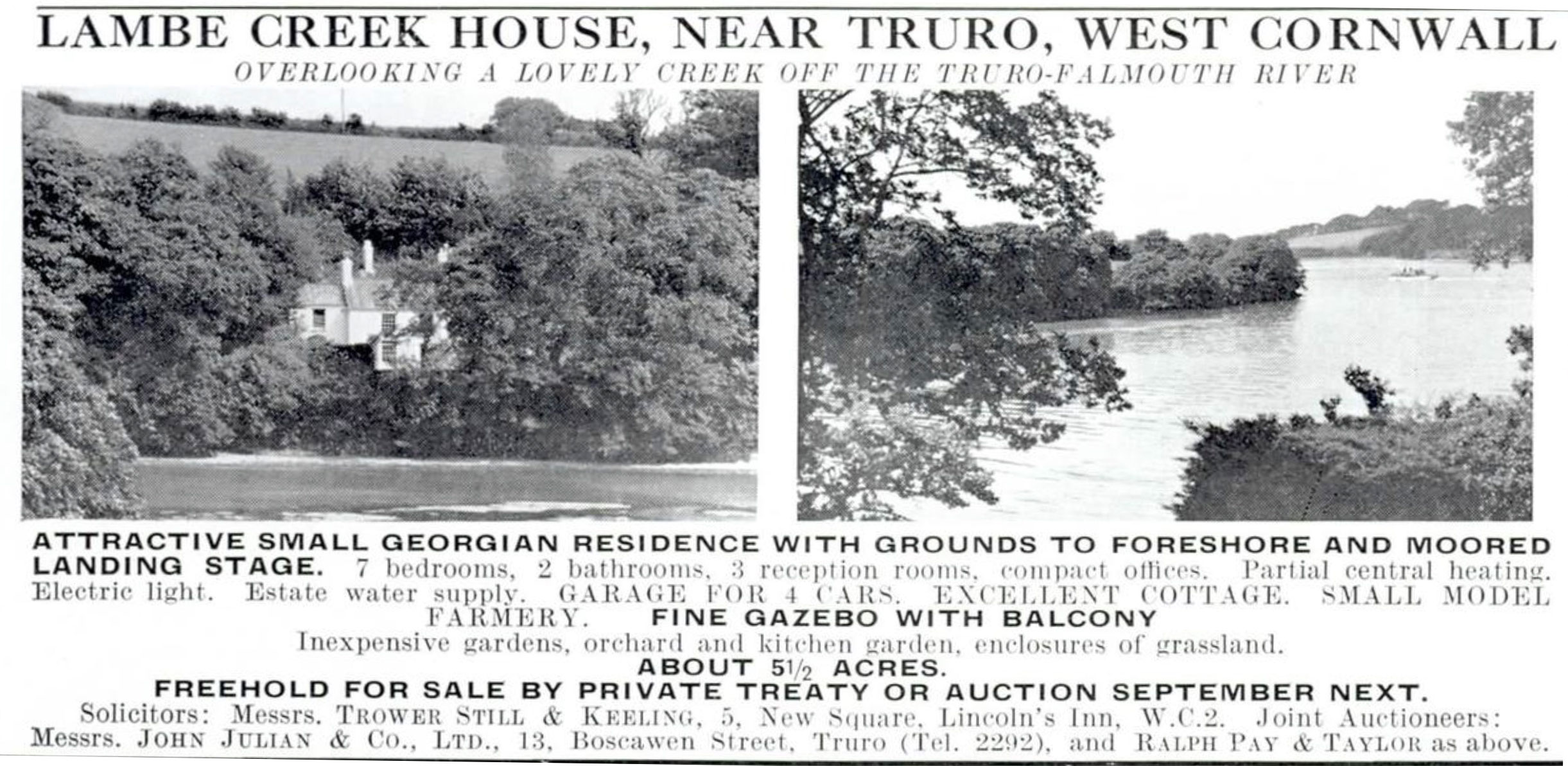Lambe Creek House in Cornwall