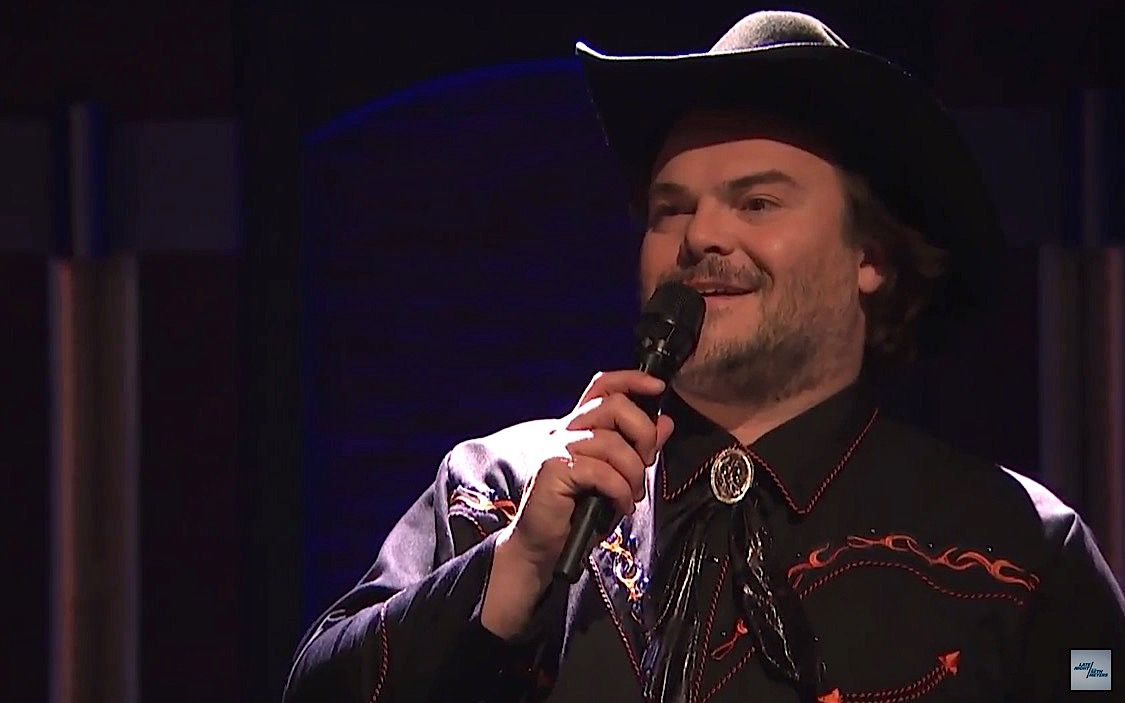 Jack Black trolls Seth Meyers during one of his skits