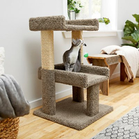 Frisco 32-in Real Carpet Wooden Cat Tree with Toy RRP: $72.99 | Now: $64.92 | Save: $8.07