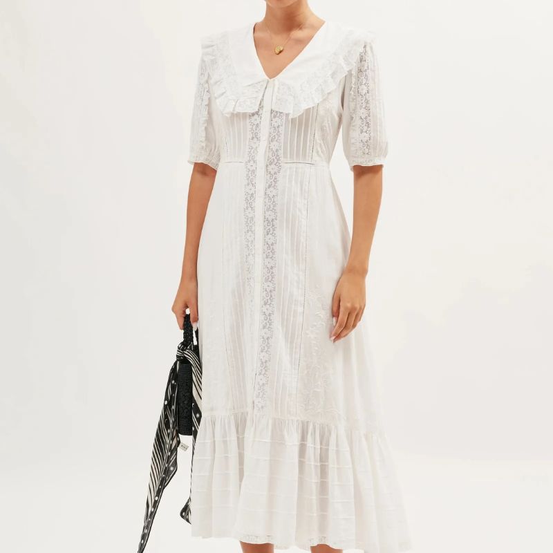 Edina Cotton Maxi Dress on model 