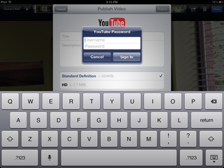 Sign into youtube on your new iPad