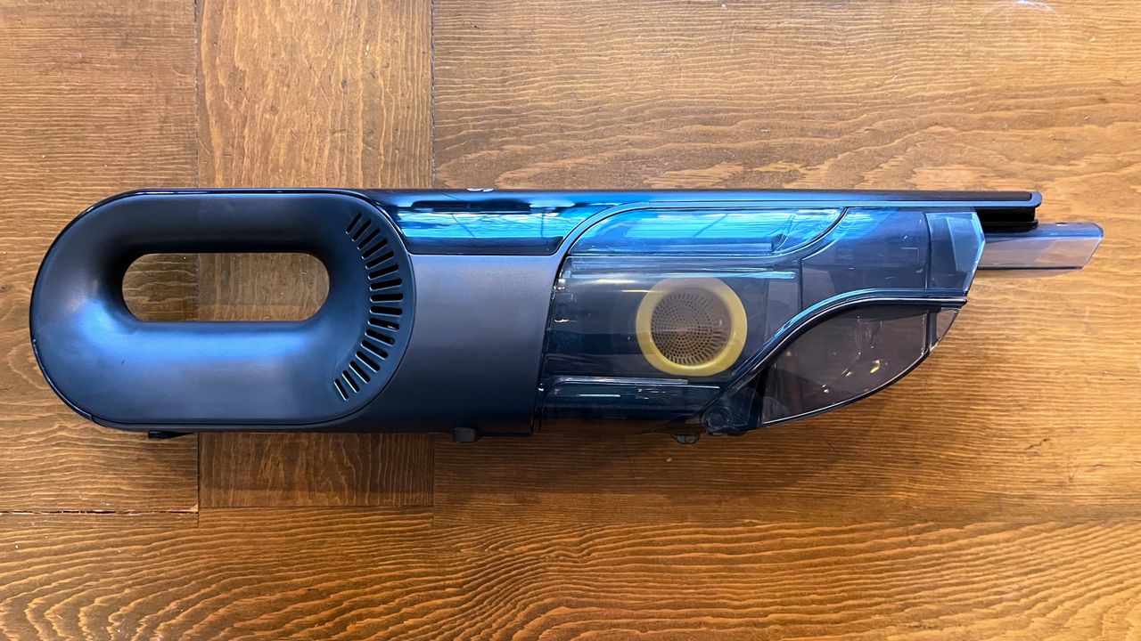 Shark Dual Cyclone Pet Pro being tested in writer's home