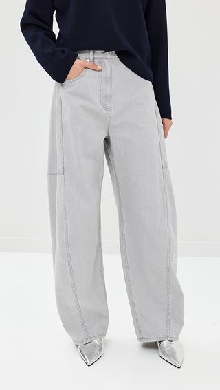 Tibi Grey Denim Sid Jeans