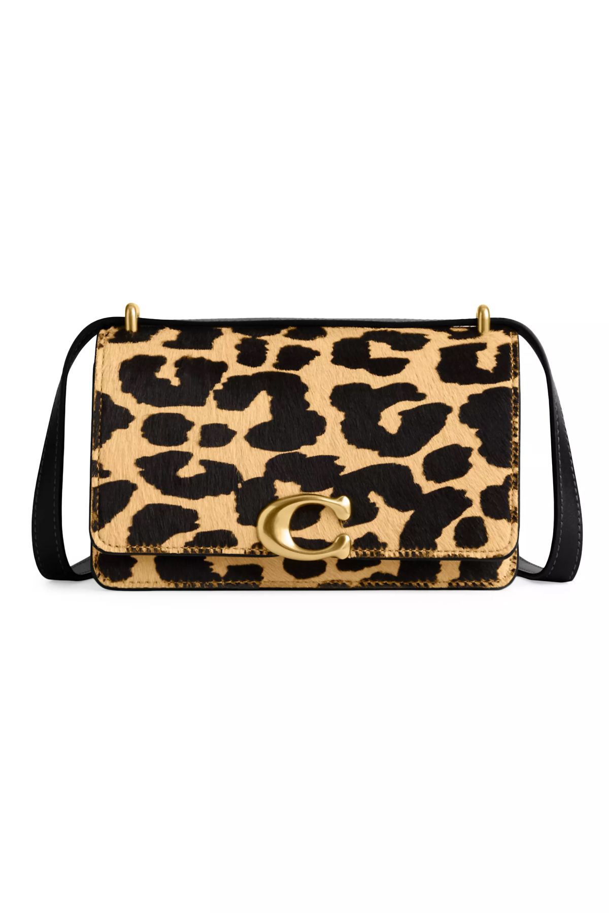Coach Bandit Leopard Screen-Printed Calf Hair Crossbody Bag