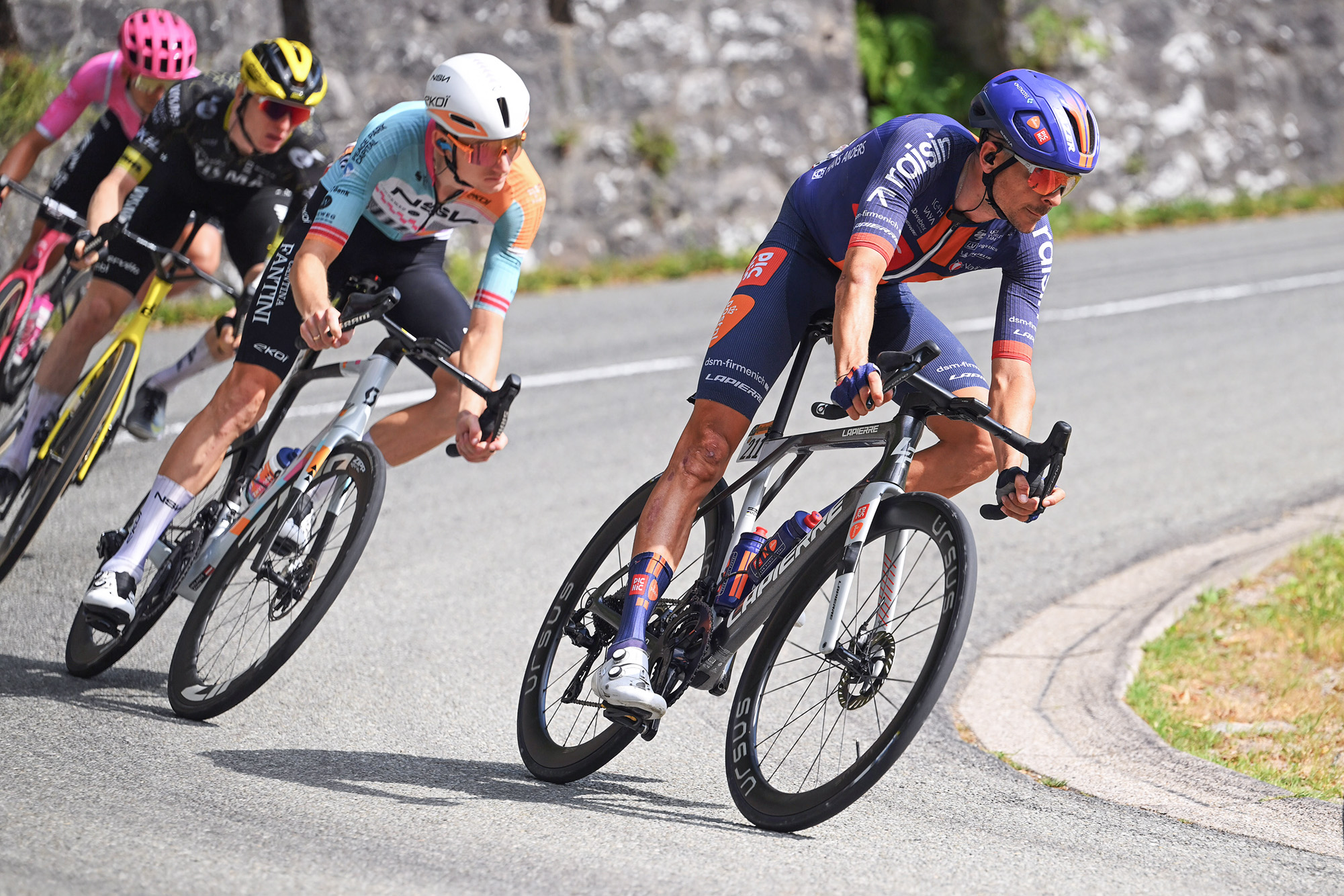 BELFORT, FRANCE - JULY 17: Warren Barguil of France and Team Picnic PostNL competes during the 113th Tour de France 2026, Stage 13 a 205.8km stage from Dole to Belfort / #UCIWT / on July 17, 2026 in Belfort, France. (Photo by Tim de Waele/Getty Images)