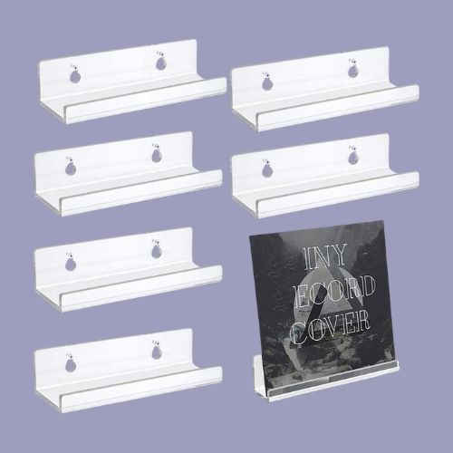 Pomurom, Acrylic Vinyl Record Wall Mount Shelf