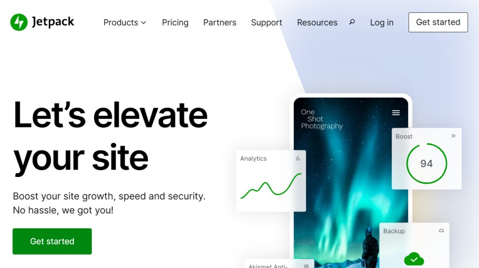 Jetpack website screenshot (July 2025).