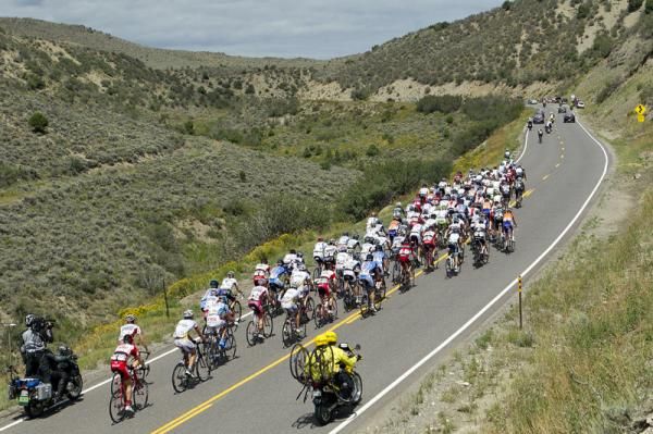 The peloton en route from Avon to Steamboat Springs.