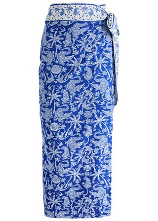 Mosaic Jaspre Printed Cotton Wrap Skirt