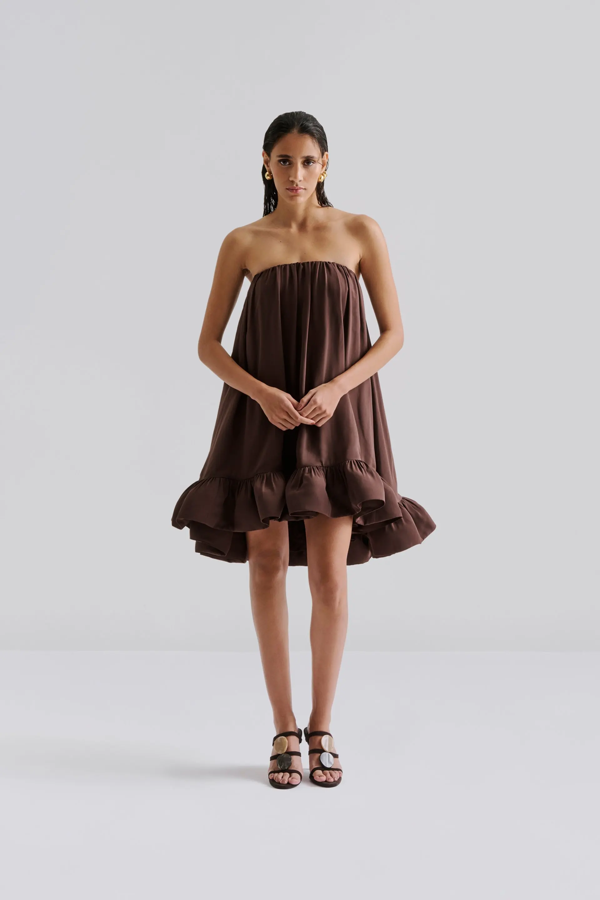 Trapeze Cotton Minidress