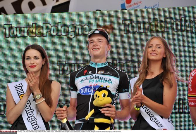 Petr Vakoč (Omega Pharma-Quick Step) on the podium