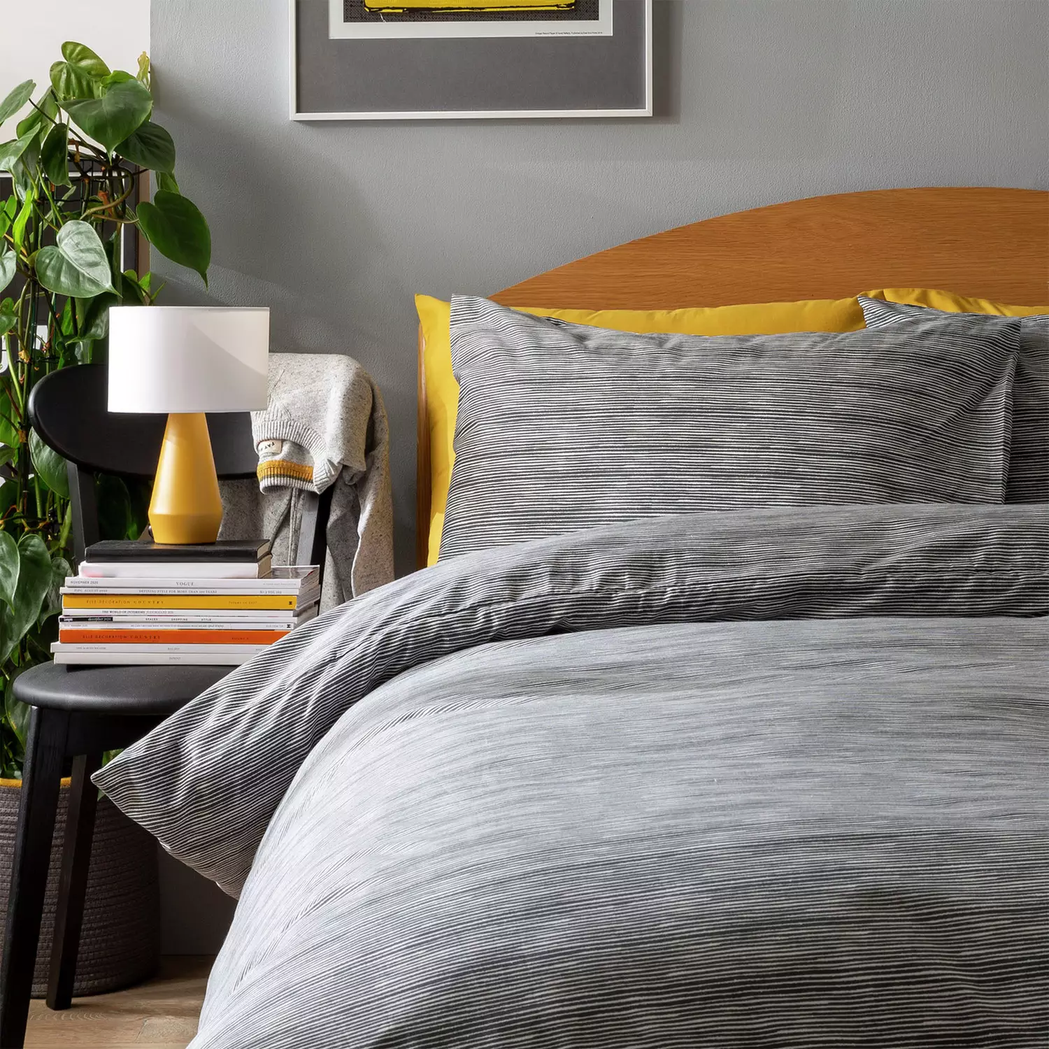 Stockholm Stripe Grey Bedding Set