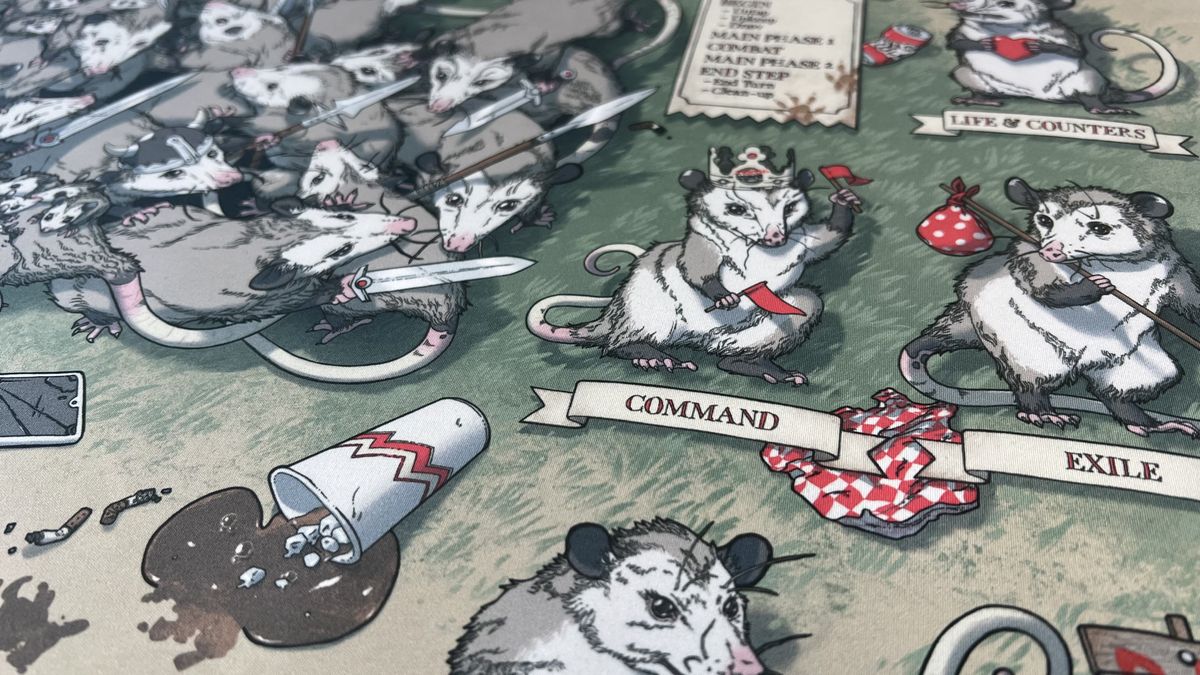 opossum playmat from Daria Aksenova