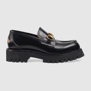 Gucci, Leder-Loafer mit Profilsohle