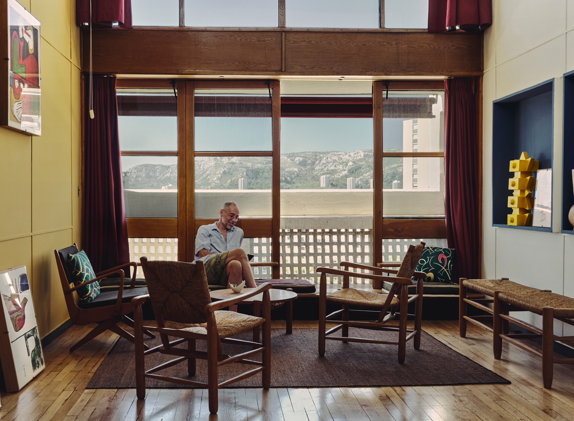 A resident of La Cit&amp;eacute; Radieuse by Le Corbusier, inside their apartment