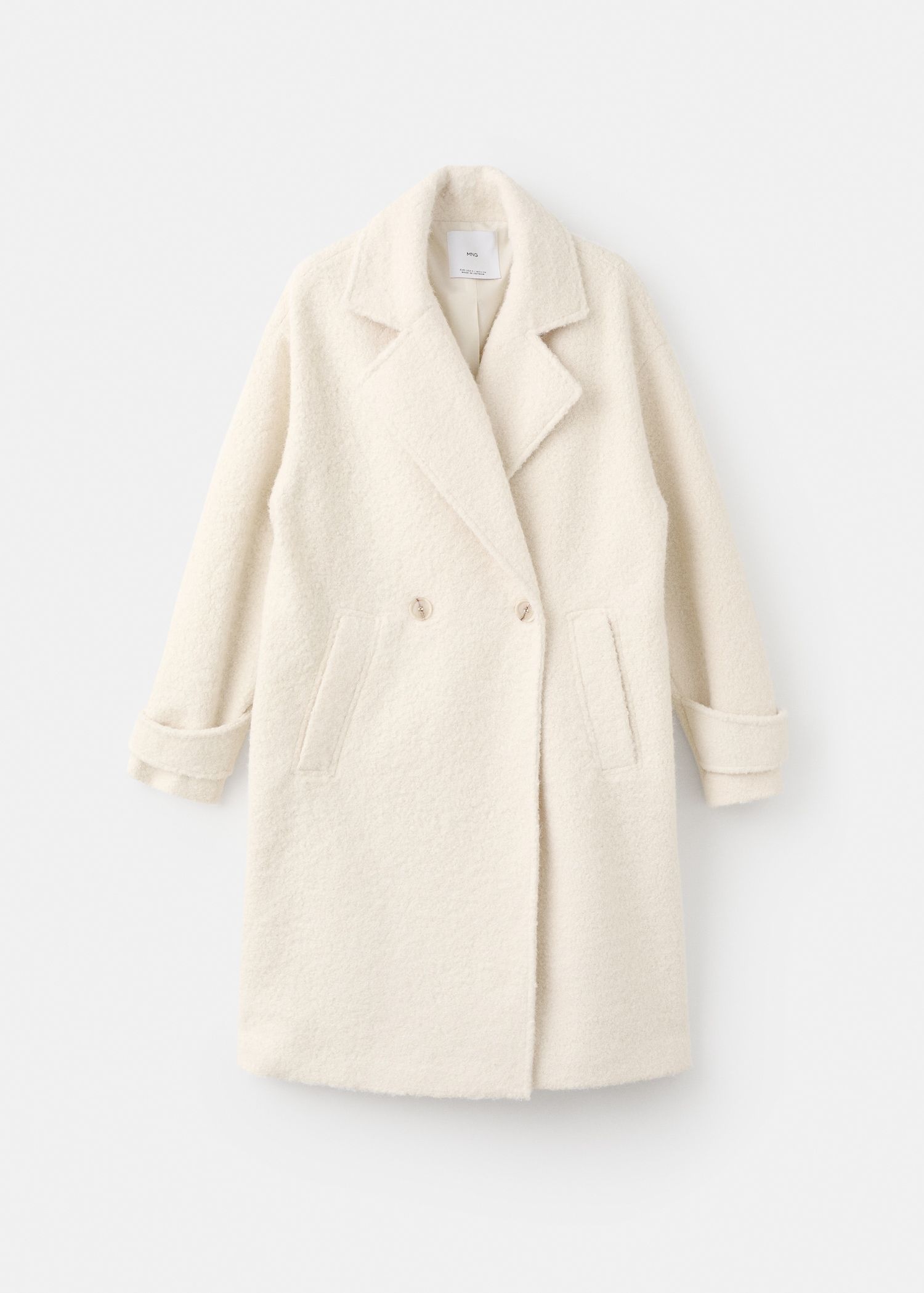 MANGO Lapels Bouclé Coat