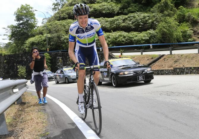 A long day out front is coming to an end for Travis Meyer