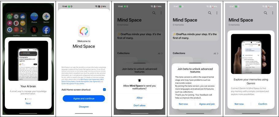 The OnePlus Mind Space app can now merge with the Gemini app as an "extension," meaning users can ask Google's AI to dive into their stored content for personalized assistance.
