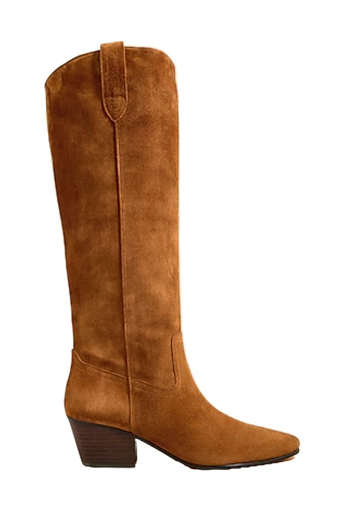 blazer with knee high boots